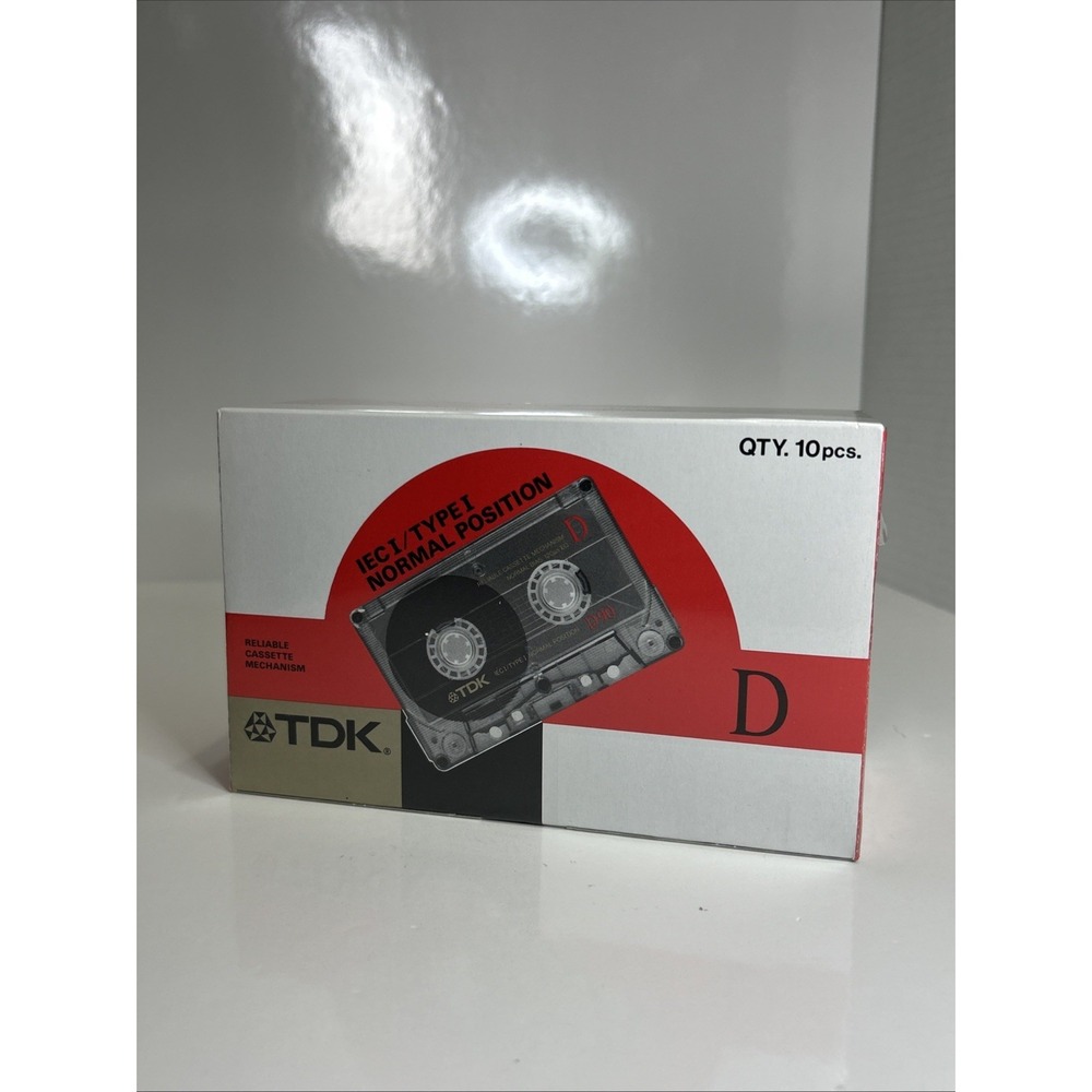 TDK D90 IEC I/Type I Normal PositionBlank Audio Cassette Tape‎ Sealed (10 Qty)